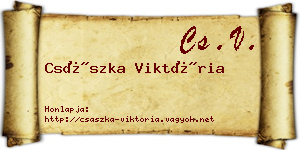 Császka Viktória névjegykártya