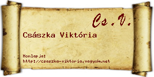 Császka Viktória névjegykártya