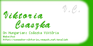 viktoria csaszka business card